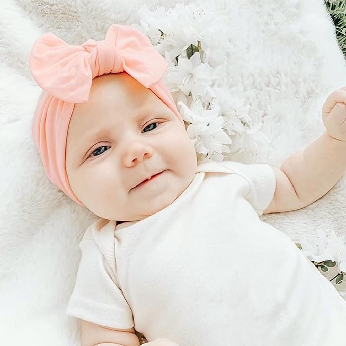 Jesries 22 PCS Baby Headbands Soft Nylon Hairbands with Bows Girls Hair Accessories for Newborn Infant Toddler Kids Handmade