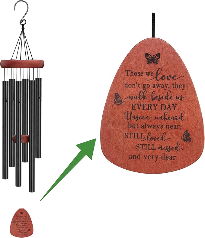 Memgift Wind Chimes for Outside Sympathy Wind Chimes for Loss of Loved One Memorial Gifts for Loss of Mother Father Daughter Sister Son Garden Yard Home Decor Keepsake Those We Love