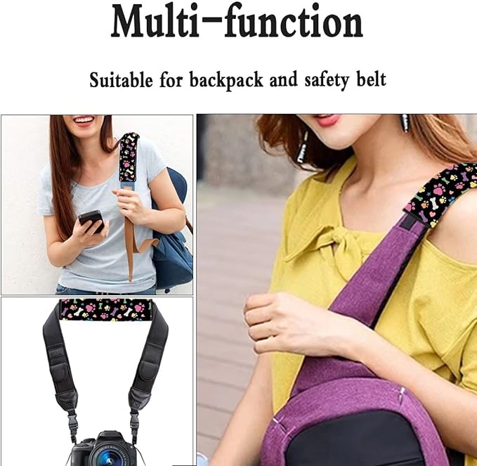 Dog Paw Prints Soft Car Seat Shoulder Strap Pads Seatbelt Strap Cover Carseat Straps Covers Seat Belt Cover Pad for Kids 4 Pack Seatbelt Covers Compatible with Most Car