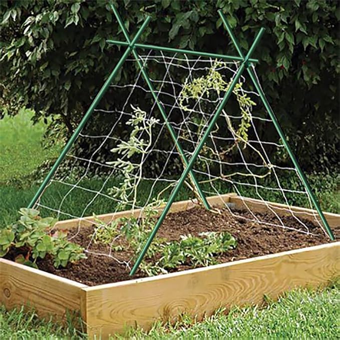 Garden Stakes 5/16" Dia, 5 FT FRP Plant Supporting Stakes for Climbing Tomato Cucumber Strawberry Bean Tree, Pack of 20, Dark Green