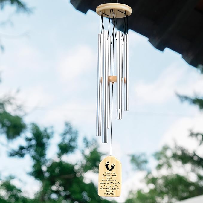 Loss of Baby Sympathy Gifts, Jocidea Baby Memorial Wind Chime, Infant Loss Gifts, Miscarriage Memorial, in Memory of Baby Loss, Loss of Child Personalized Gift
