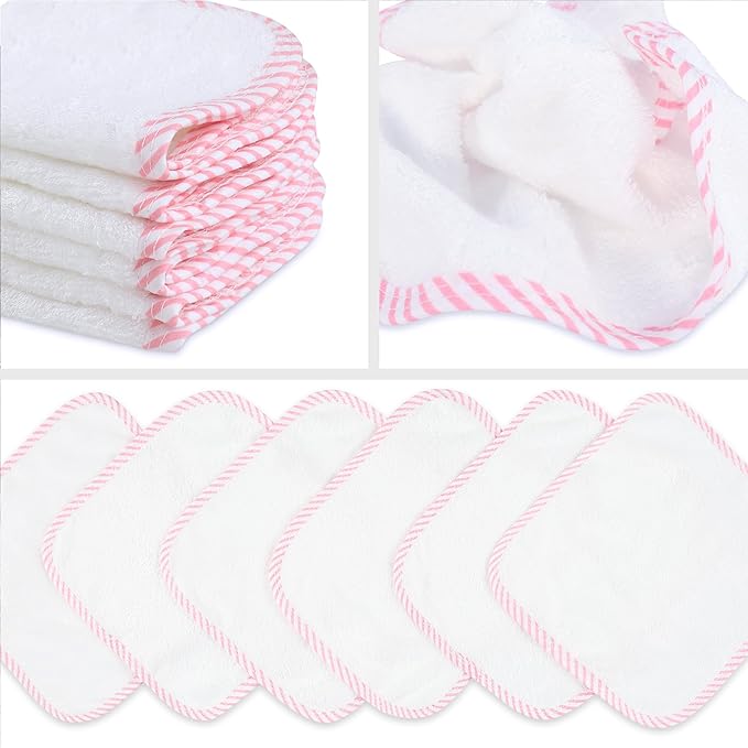San Francisco Baby Washcloths for Newborn — Rayon from Bamboo Washcloths, Baby Wash Cloths Soft, Wash Cloths for Babies, Baby Wash Cloth — 6 Pieces, Pink