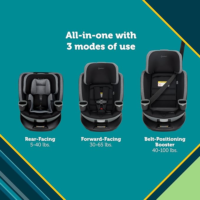 Safety 1st Turn and Go 360 DLX Rotating All-in-One Convertible Car Seat, Stonington