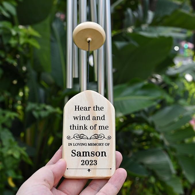 Sympathy Wind Chimes - Sympathy Gift - Bereavement Gifts for Loss of Loved One - Memorial Gifts - Loss of Father Gift - Loss of Mother Gifts - Condolences Gift for Loss