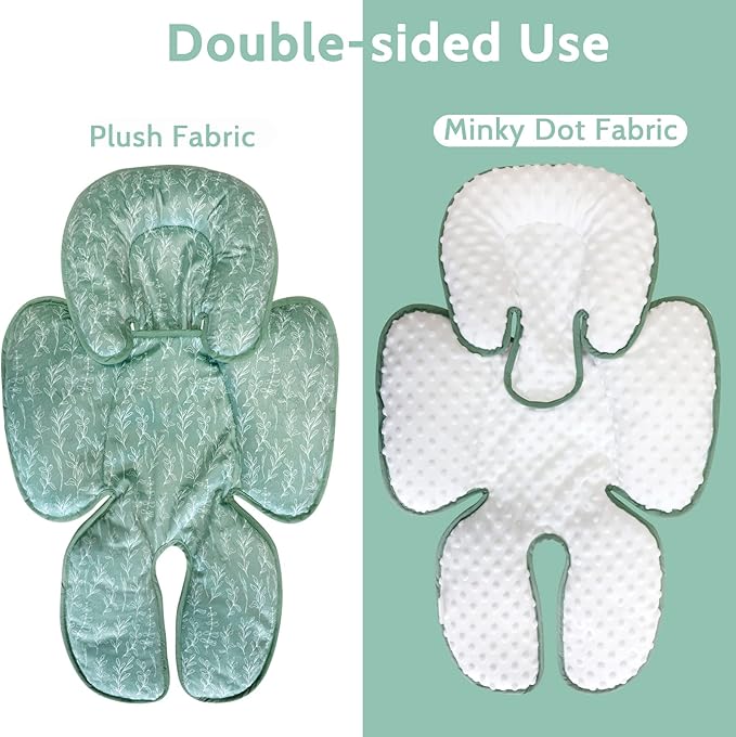 Green Sage Baby Blankets, Sage Minky Toddler Blanket for Boys Girls,Baby Car Seat Head and Body Support