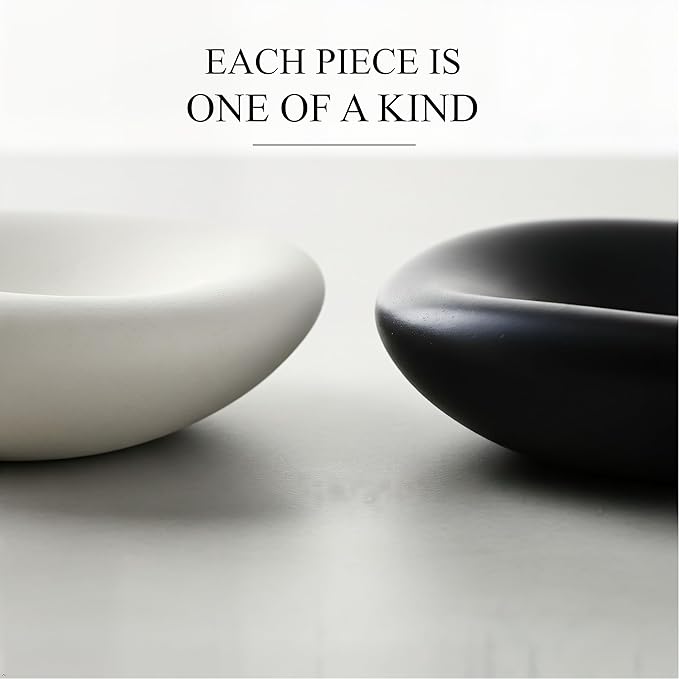 6.3 Inch Cloud Bowl, Decorative Concrete Bowl for Home Decor, Key Tray for Entryway Table, Concretes Jewelry Tray, Asymmetrical Concrete Organic Bowles
