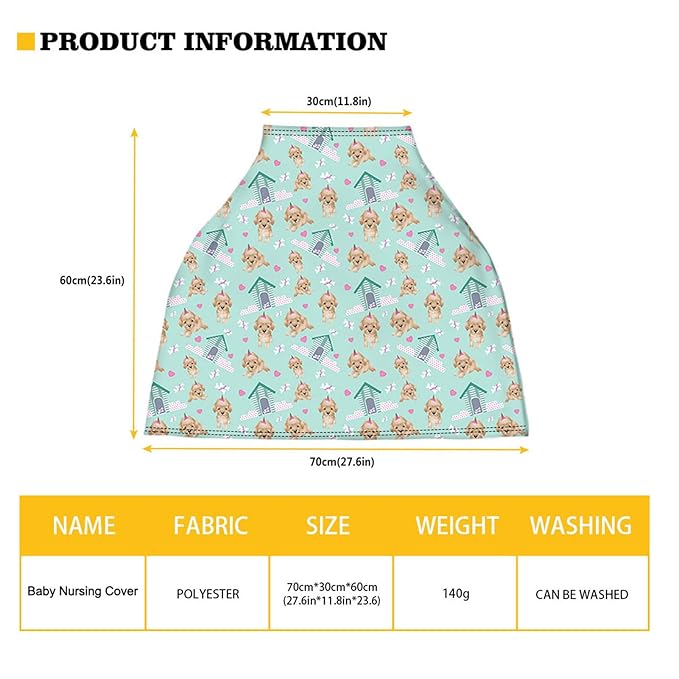 Upetstory Cute Cat Car Seat Covers for Babies Nursing Cover Breathable Breastfeeding Cover,Multi-Functional Carseat Canopy Stroller Cover High Chair Covers for Boys Girls