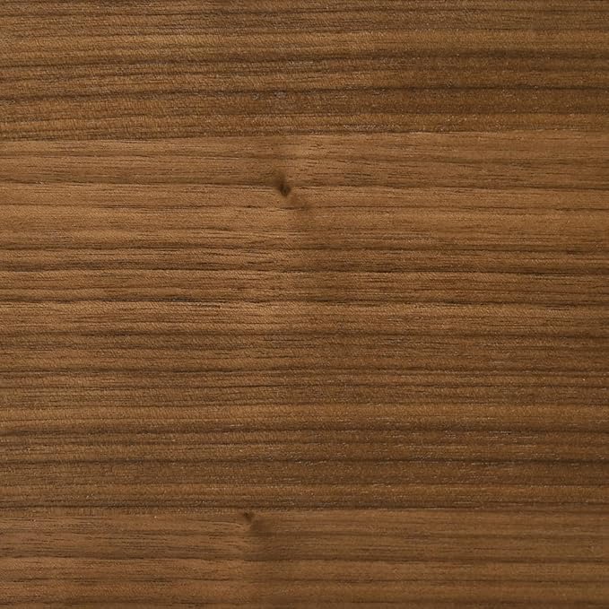 Armen Living Channell Mid Century Modern 6 Piece Walnut Wood Dining Table Set with Bench in Blue Fabric