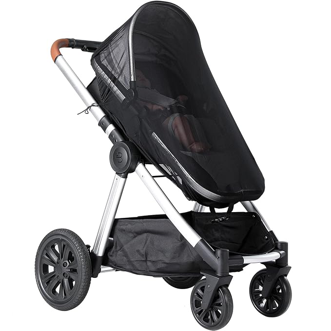 Stroller Mesh Shade Stroller Net Cover Baby Car Seat Carrier Shade-Ventilated and See Through Mesh
