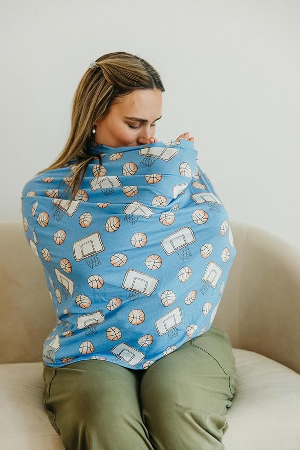 Copper Pearl Multi-Use Cover: Car Seat Covers, Nursing Cover, and Stroller Cover for Sun - Stretchy Fabric, All-Season Use, Stylish Designs, Easy Access for Moms - Dunk