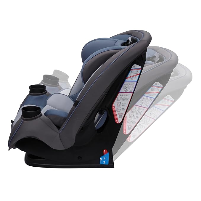 Safety 1st Grow and Go All-in-One Slim Convertible Car Seat, Rear Facing, 5-40 lbs, Forward Facing (30–65 lbs), High Back Booster Seat 40-100 pounds, Alaskan Blue