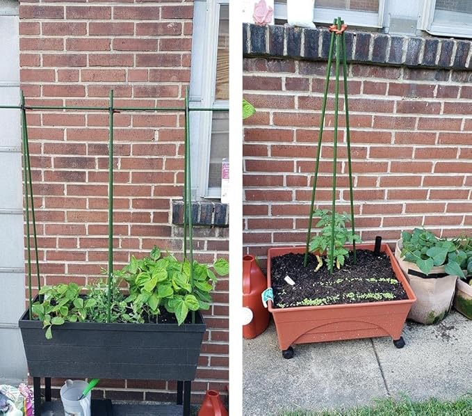 30 Inch Plant Support Garden Stakes, Steel Tomato Plant Stakes, Pack of 25