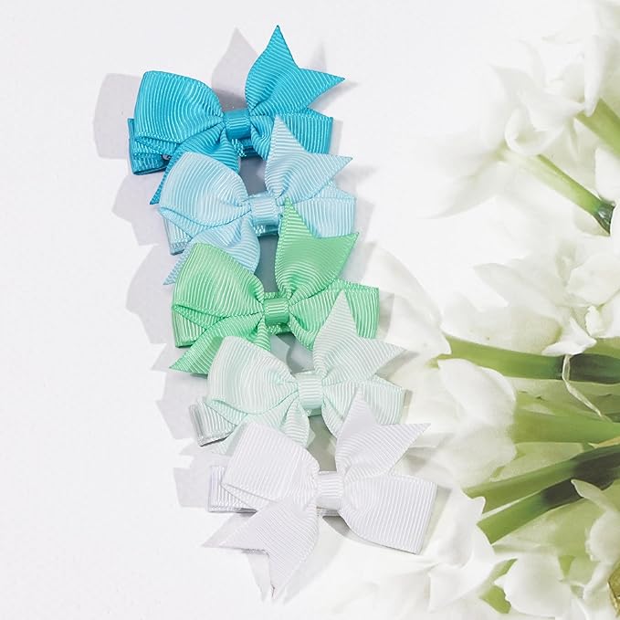 CÉLLOT Hair Clips for Girls - 20PCS Fully Lined Hair Bows Alligator Clips for Toddlers, Kids, Infants, and Babies