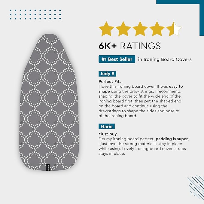 Encasa XO Ironing Board Cover and Pad 49"x18"