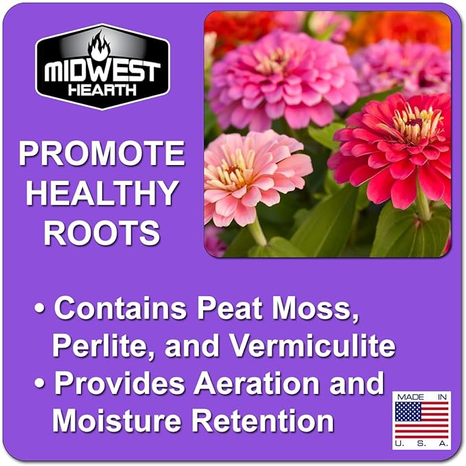 Premium Potting Soil Mix with Peat Moss, Vermiculite, Perlite (Made in USA) (8 Dry Quarts)