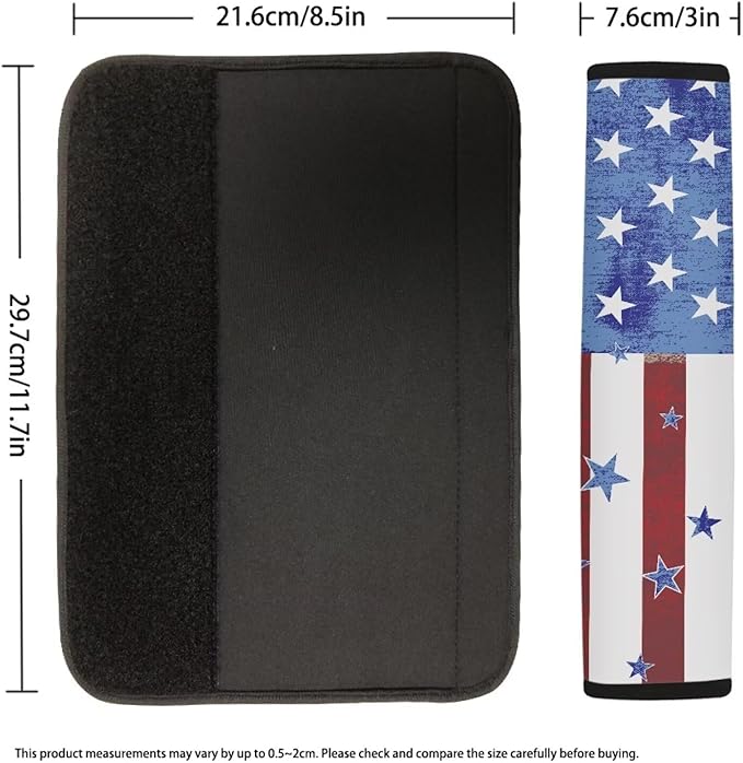 American Flag 2 Pack Seat Belt Cover Car Seat Shoulder Strap Pads Seat Belt Pad Seatbelt Covers Compatible with Most Car Accessories for Women