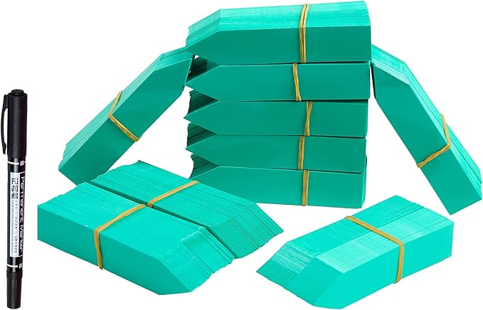 1000 Pcs Plant Tags, 4 Inch Plastic Garden Plant Pot Markers Waterproof Plant Labels, Green