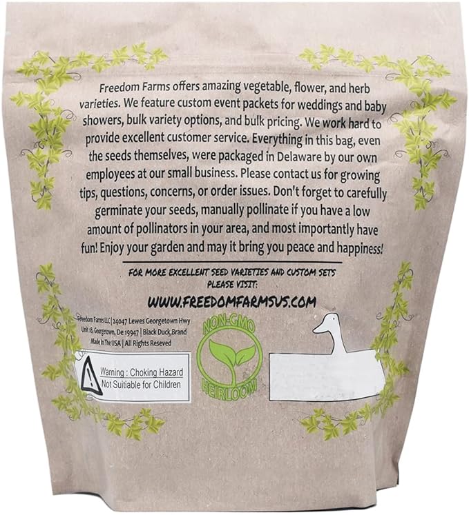 Set of 43 Assorted Vegetable & Herb Seed Packets - Over 10,000 Seeds! - Includes Mylar Storage Bag - Deluxe Garden Heirloom Seeds - 100% Non-GMO