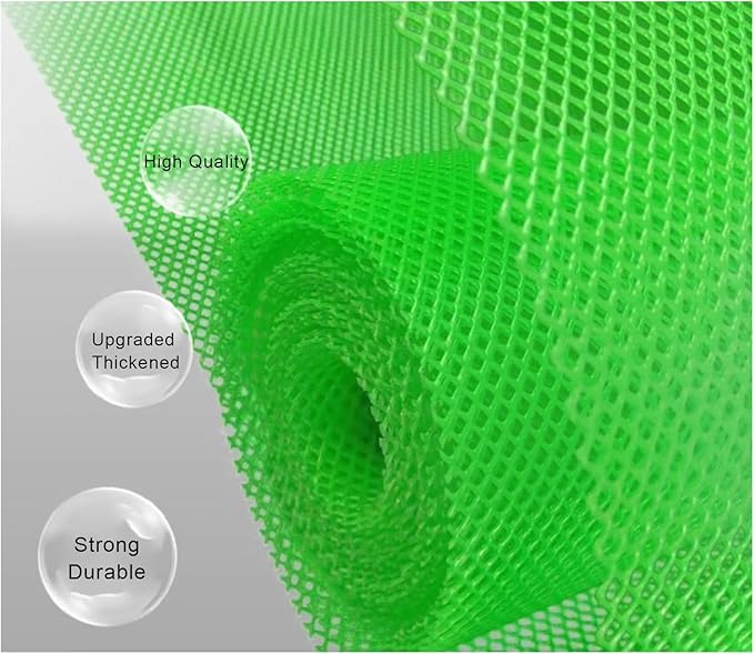 Plastic Chicken Wire Mesh Fencing 39.3″ x 32.8′ Roll Pet Garden Safety Fencing Netting Durable Heavy Duty Snow Fence for Poultry Floral Bird Patio Barrier, Easy to(Size:1x10M - Mesh 1.8cm,Color:Green)