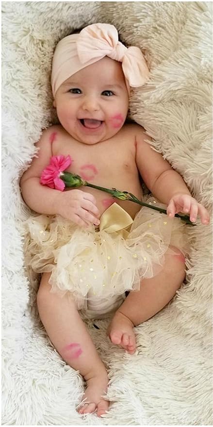 Baby Girl's Toddler Bow Knot Headbands Soft Nylon Headband for Daily Life Birthday Party Photography (Navy Blue)