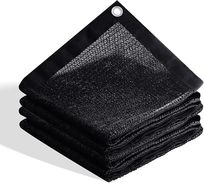 VICLLAX 70% Shade Cloth, 5x13FT Durable Black Mesh Trap with Every 3 FT Grommet, Sun Shade Fabric Netting for for Plants Cover, Greenhouse, Chicken Coop, Barn Kennel, Garden Patio
