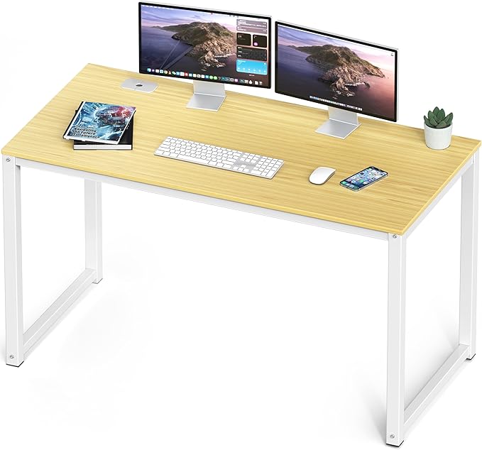 SHW 48-Inch Commercial-Grade Office Computer Desk, Oak