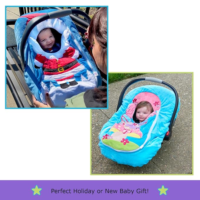 Car Seat Cuties, Baby Car Seat Cover, Stretchy Universal Fit Infant Car Seat Carrier Cover for Baby Boys and Girls, Soft & Warm Baby Blanket Style Car Seat Cover, Infant Costume (Fairy)