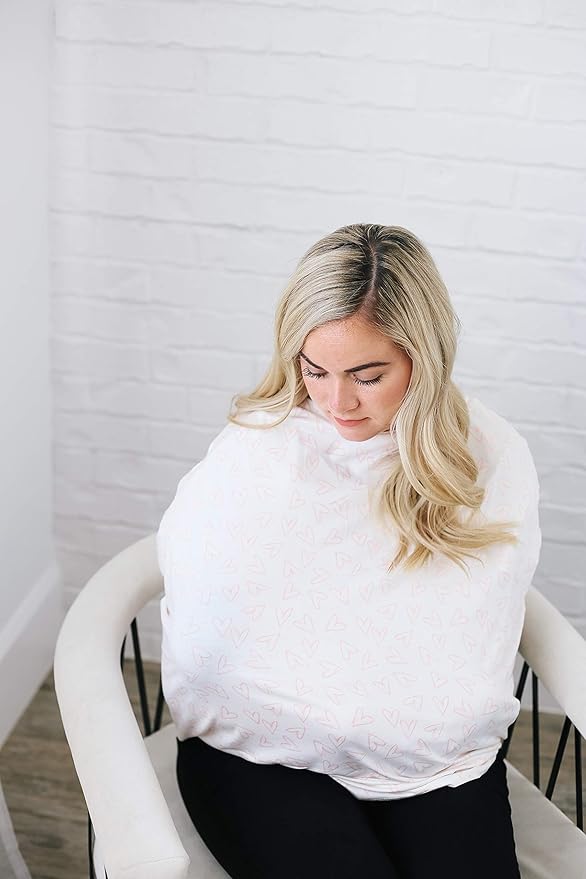 Baby Car Seat Cover Canopy and Nursing Cover Multi-Use Stretchy 5 in 1 Gift Lola by Copper Pearl