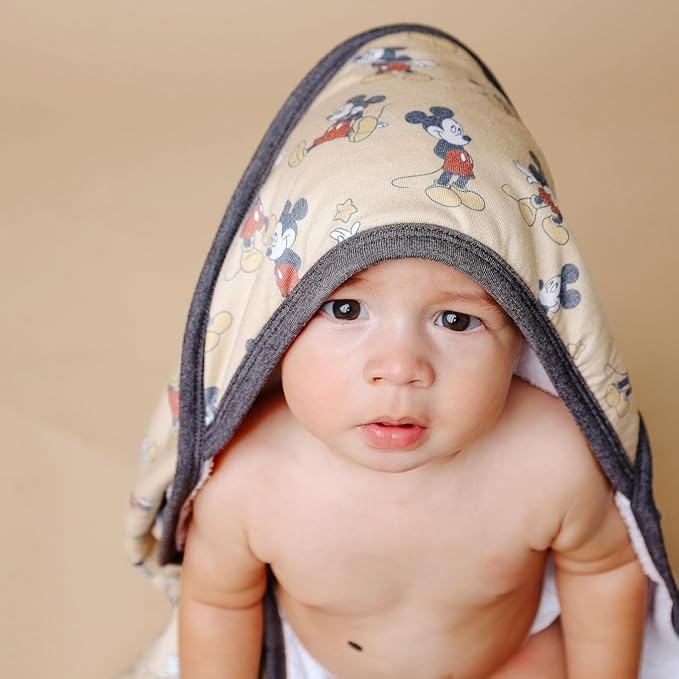 Premium Knit Hooded Bath Towel "Mickey Mouse" by Copper Pearl