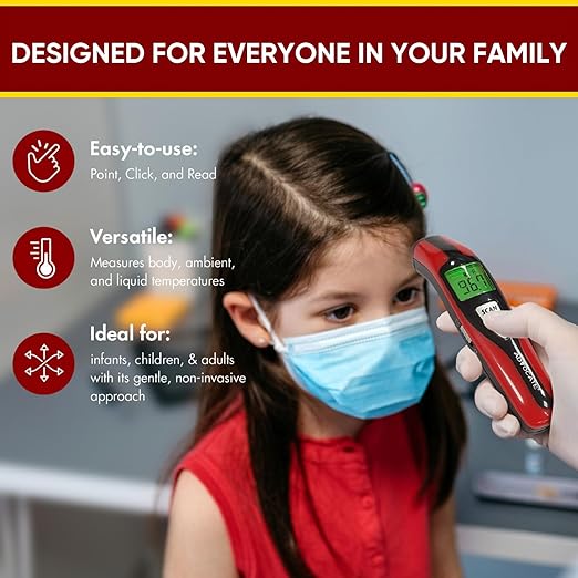 Advocate Non Contact Touchless Speaking Thermometer for Adults, Kids & Babies – Digital Infrared Thermometer – Clinical Results-Speaks English and Spanish