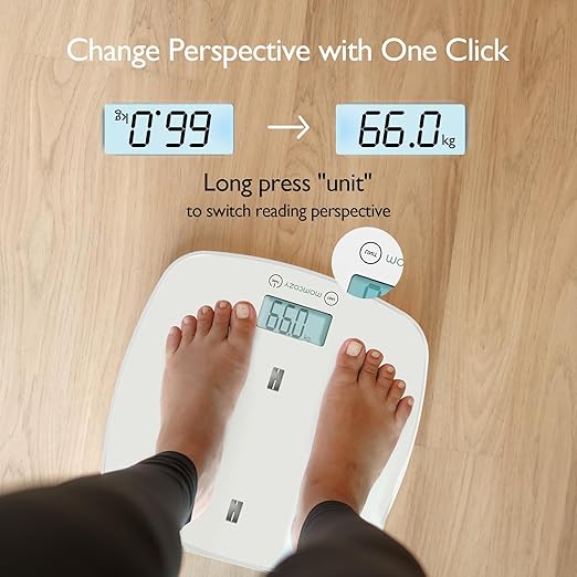 Momcozy Baby Scale, Multi-Function Scale for Body Weight&Height Measurement, Large Capacity for Toddler&Children&Pet&Adult, Perspectives Switch, Removable Tray, 5 Units, Digital LED Screen, Auto-Off