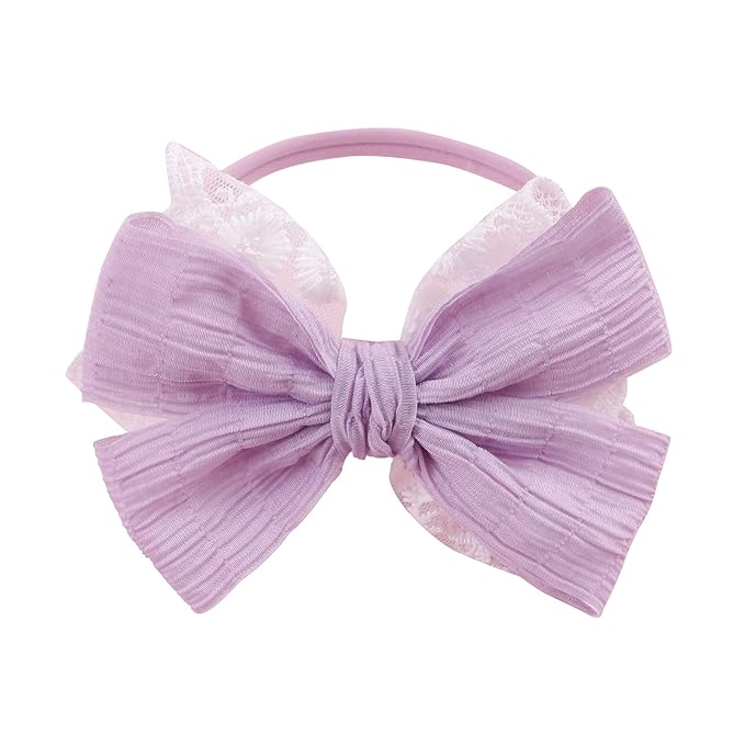 cherrboll 3pcs Baby Girl Headbands Flowers, Super Soft & Stretchy Nylon Floral Hairbands for Newborn Toddler