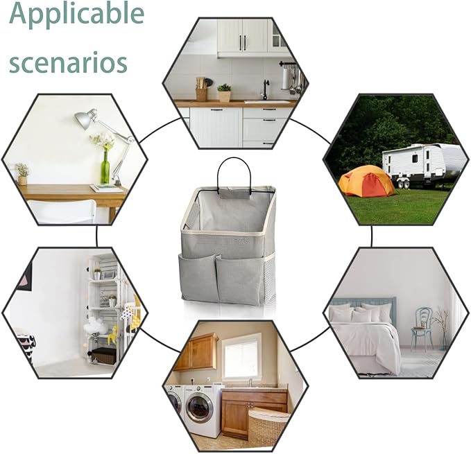 2 Pack Wall Hanging Storage Bag, Wall Hanging Organizer