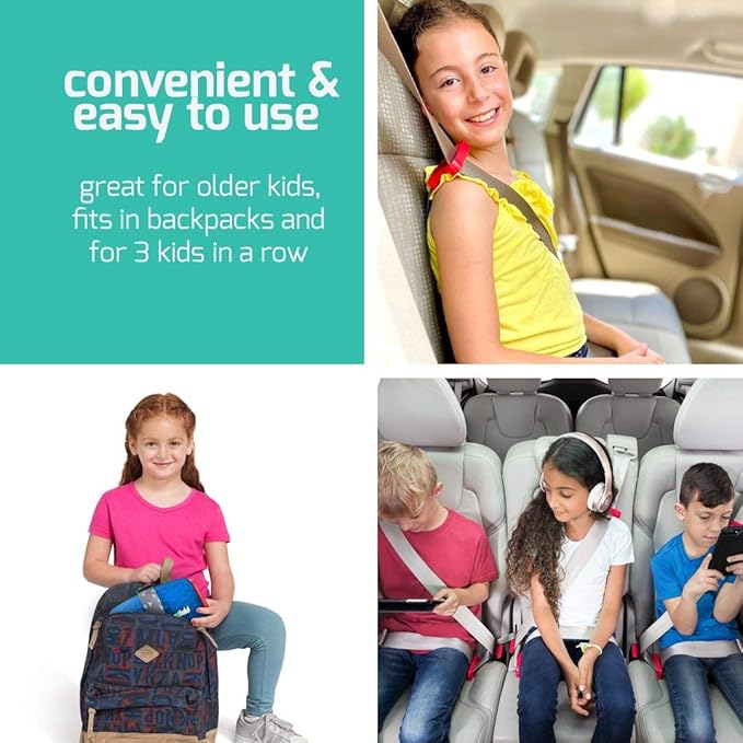 New Mifold Comfort Grab-and-go Car Backless Booster Seat-Compact and Portable for Every Day, Carpooling, Travel, Royal Purple