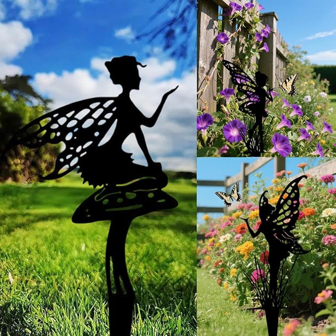 Garden Decoration 3-Piece Set, Garden Stakes, Suitable for courtyards, Flower pots, lawns, Flower Bed Decorations, and Gifts