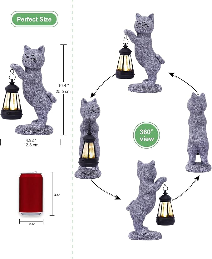Qeeman Garden Outdoor Decor Statues: Art Figurines Decorations for Yard Patio Balcony Porch Lawn Ornaments - Gifts for Grandma Mom