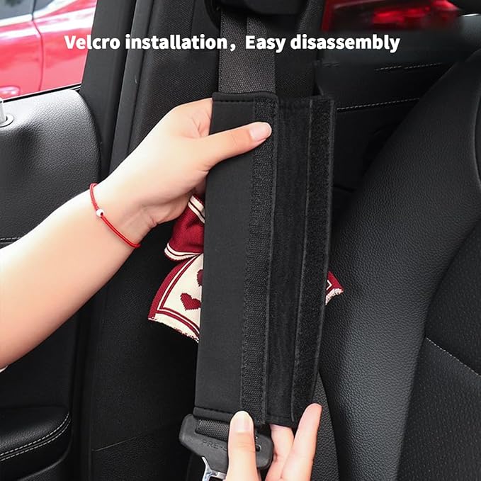 Bow Car Seat Straps Shoulder Pads for Women Girl, Soft Seat Belt Covers for All Car Seats/Pushchair/Stroller/High Chair (Red)