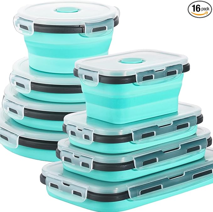 Sudaya 16 Pack Collapsible Food Storage Containers