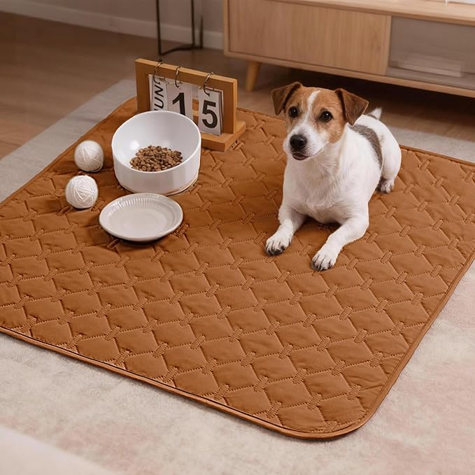 gogobunny 100% Double-Sided Waterproof Dog Bed Cover Pet Blanket Sofa Couch Furniture Protector for Puppy Large Dog Cat, Reversible (30x30 Inch (Pack of 1), Dark Pumpkin/Light Pumpkin)