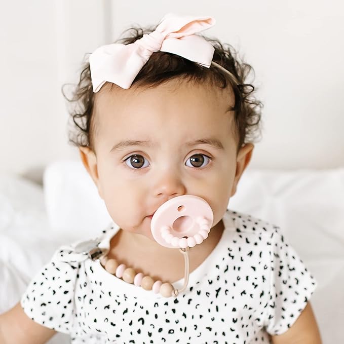 Ryan & Rose Cutie PAT Pacifier Teether (Slant, Pink)
