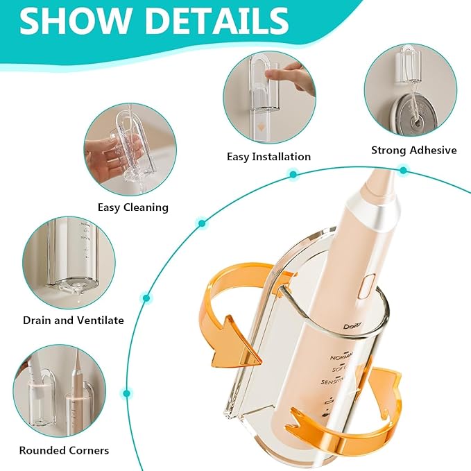 3 Pack Electric Toothbrush Holders