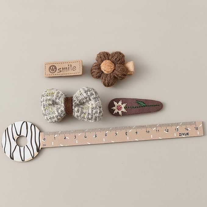 Baby Girl Hair Clips Set 20Pcs Tiny 2" Toddler Hair Bows Fully Covered Barrettes Clips for Babies Kids Small Hair Accessories