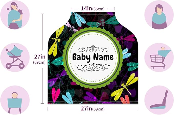 Baby Car Seat Stroller Cover Nursing Cover New Mom Breastfeeding Scarf Soft Stretchy Infant Carrier Cover Car Canopy Coverage