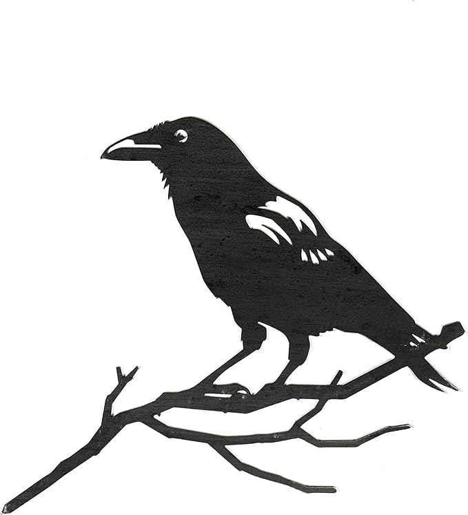 METALBIRD - Crow - Outdoor Tree Ornaments in Corten Steel - Metal Art Proudly Made in The USA