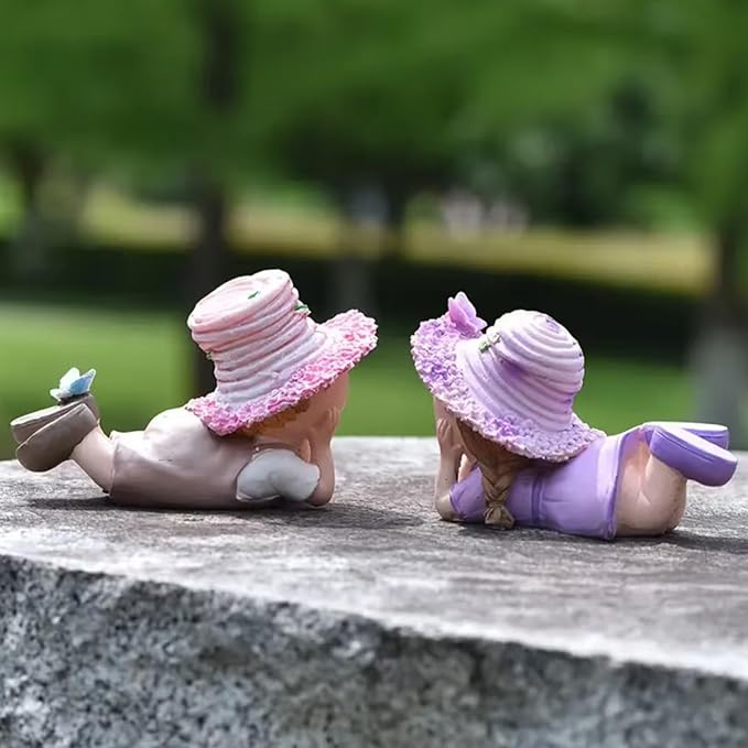 Lavender Outdoor Garden Resin Statues, Couple Boy & Girl Figurines, Perfect for Patio, Garden, Courtyard Decoration, Love - Themed Home Decor, Ideal Gift for Mom, Dad, Friends