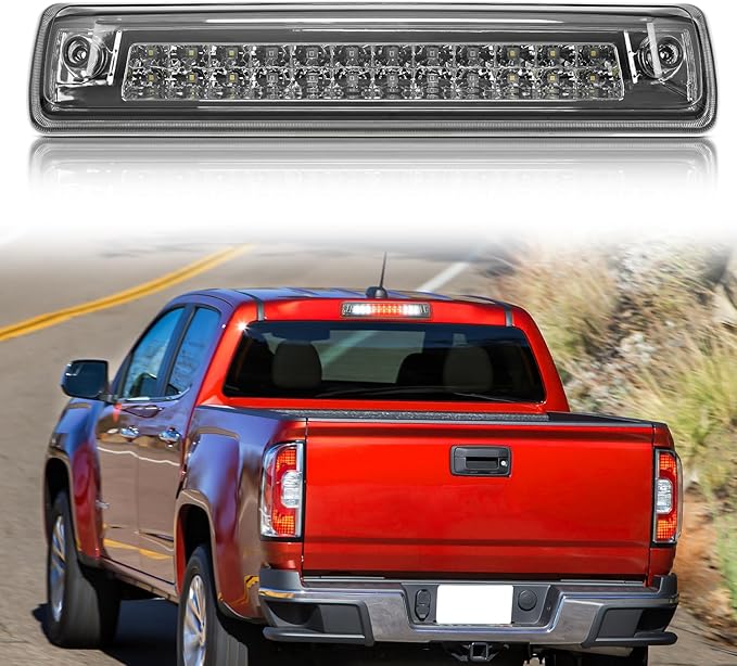 Nilight Third Brake Light Tail High Mount 3rd Stop Lights Smoked Lens Compatible with Chevy Colorado and GMC Canyon 2015 2016 2017 2018 Van SUV Rear Center Cab Lamp