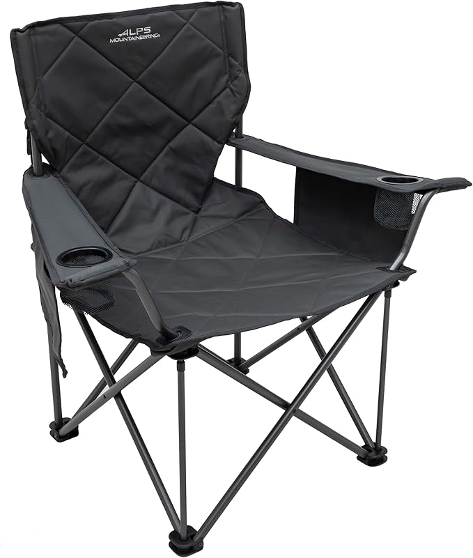 ALPS Mountaineering King Kong Camping Chairs for Adults with Mesh Cup Holders and Pockets, Built Durable and Reliable with Compact Foldable Steel Frame