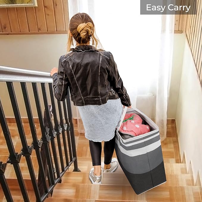 HomeHacks 4-Pack Large Laundry Basket, 75L Each Waterproof, Freestanding