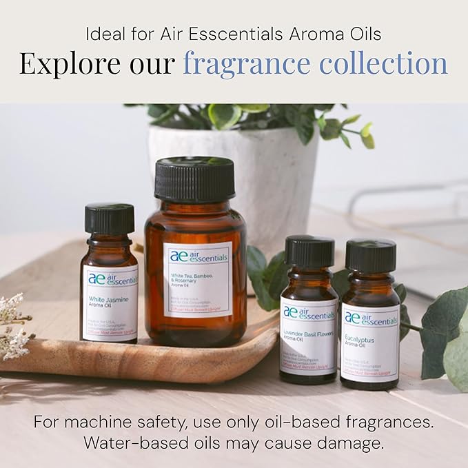 Air Esscentials The Radiant Smart Scent Air Machine – Large Nebulizing Waterless Diffuser for Whole Home & Commercial Use, Bluetooth/App Control, Covers 4,000 sq. ft., White
