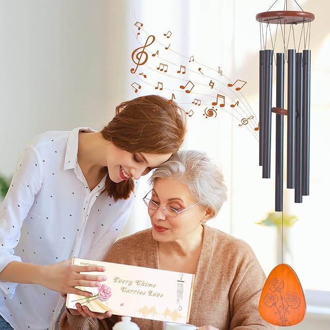 Moms Wind Chimes, Gifts for Mom, Thanksgiving Christmas Mother's Day Best Gift for Mom, Mother Birthday Gift from Daughter Son, Love Reminder Gifts